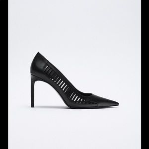 Zara heeled shoes with cut out toe